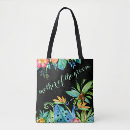 Tropische schwarze mit Blumenmutter des Bräutigams Tasche