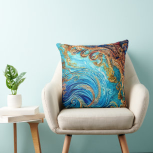 Tropische Seascape Beach Ozeanwellen Kissen