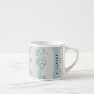 Tropische Seepferde, Seepferd Muster, Ihr Name Espressotasse