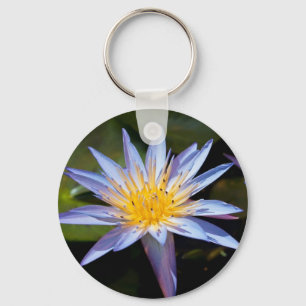 Tropische Seerosen Florale Botanische Gestaltung Schlüsselanhänger