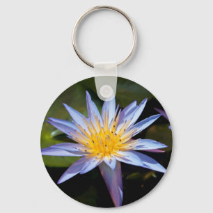 Tropische Seerosen Florale Botanische Gestaltung Schlüsselanhänger