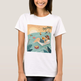 Tropische Seitenwender-Stimmung T-Shirt