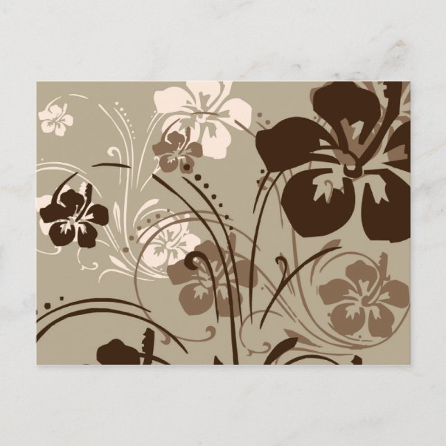 Tropische Serenade (braun) Postkarte (Vorderseite)