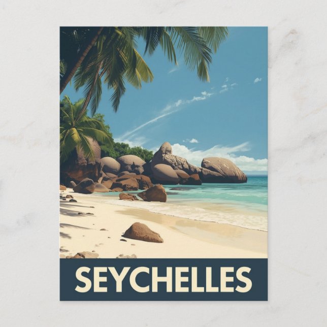 tropische Seychellen Postkarte (Vorderseite)