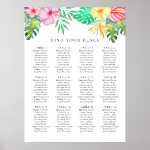 Tropische Sitzordnung. Exotische Hochzeit im Somme Poster