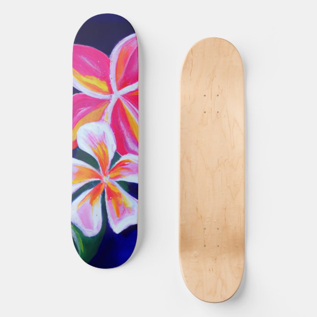 Tropische Skateboardplumerie Skateboard (Vorderseite)