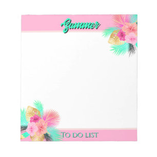 Tropische Sommer-Taskliste  Notizblock