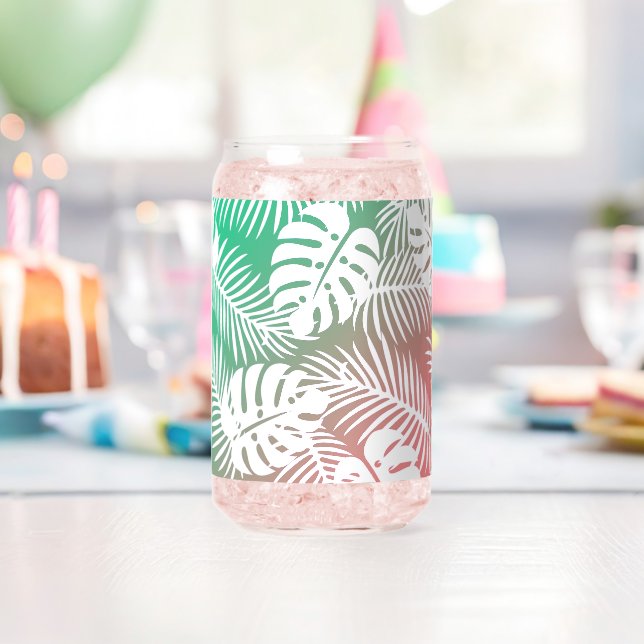 Tropische Sommer- und Herbstglasmuster Dosenglas (Insitu (Geburtstag))