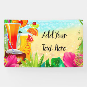 Tropische Sommercocktails & Beach Summer Party Banner