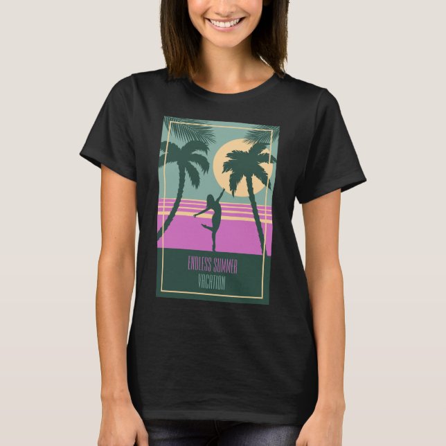 Tropische Sommerferien ohne Ende T-Shirt (Vorderseite)