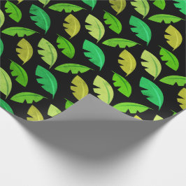 Tropische Sommerhitze Bananenbaum schwarzer Smarag Geschenkpapier