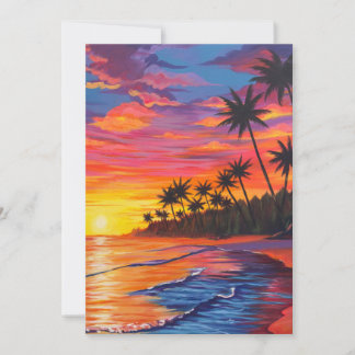 Tropische Sonnenuntergangseinladung Einladung