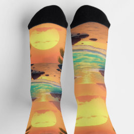 Tropische Sonnenuntergangssocken Socken