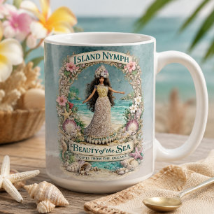 Tropische spirituelle Ozean-Fantasie-Kunst Kaffeetasse