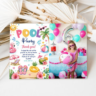 Tropische Splish Splash Poolparty Geburtstag Einladung