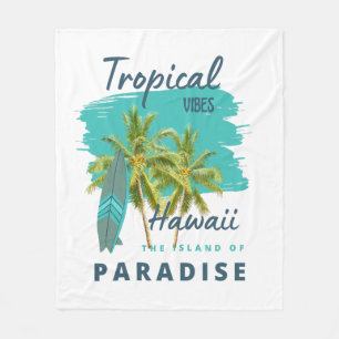 Tropische Stimmung Hawaii Insel des Paradieses Fleecedecke