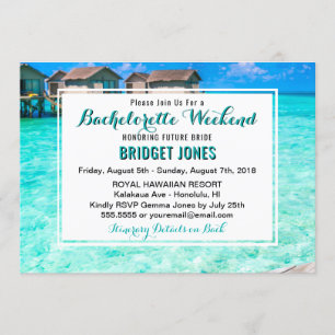 Tropische Strand Bachelorette Einladung