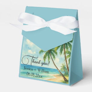 Tropische Strand Hochzeit Danke Geschenkschachtel