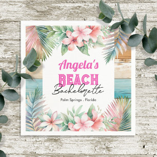 Tropische Strand-Junggesellinnenparty Serviette