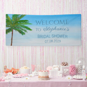 Tropische Strand Sommer Palme Brautparty Banner