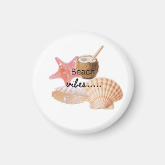 Tropische Strand-Vibes Muschel-Collage Magnet Trop
