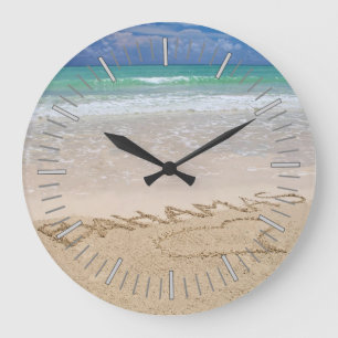Tropische Strand-Wanduhr Große Wanduhr
