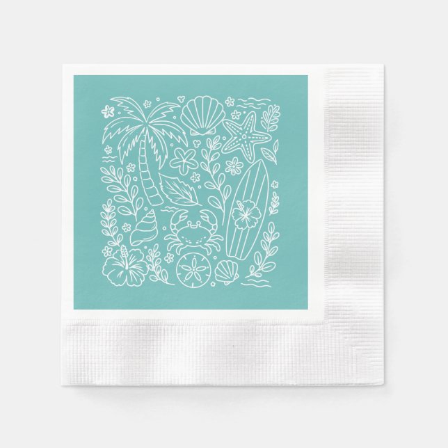 Tropische Strandatmosphäre  Serviette (Vorderseite)