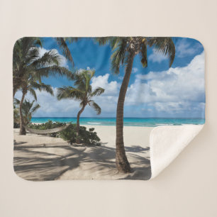Tropische Strände Anguilla Beach, Palm Tree Sherpadecke