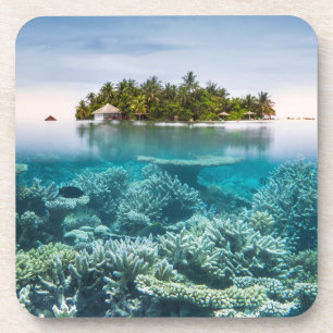 Tropische Strände Ari Atoll Maldives Getränkeuntersetzer