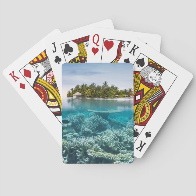 Tropische Strände | Ari Atoll Maldives Spielkarten (Rückseite)