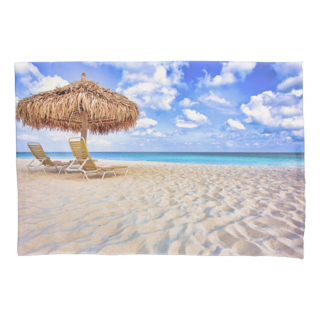 Tropische Strände | Aruba Sandy Beach Kissenbezug (Vorderseite)