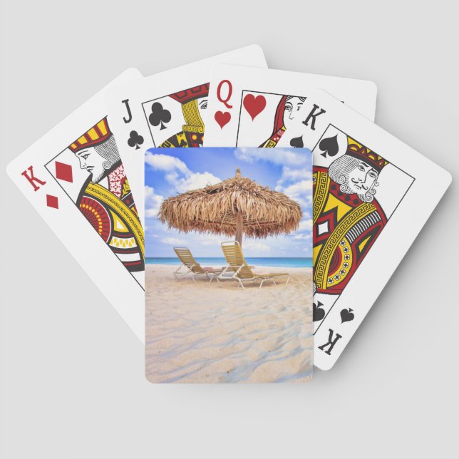Tropische Strände | Aruba Sandy Beach Spielkarten (Rückseite)
