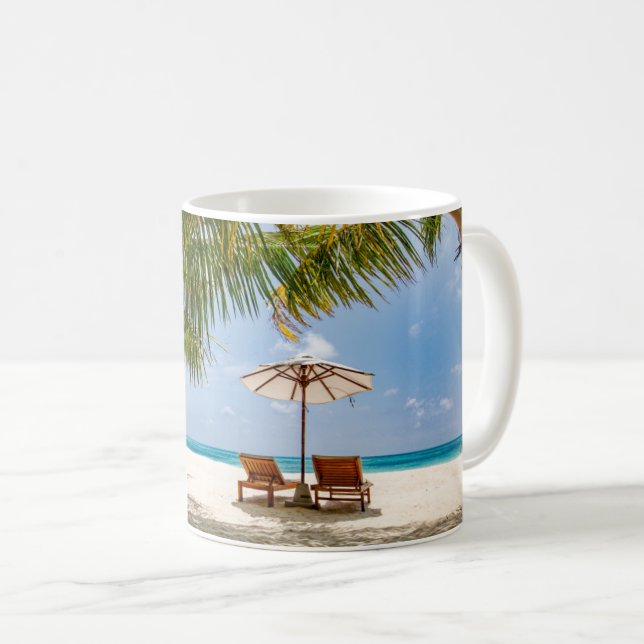 Tropische Strände | Beach Dominikanische Republik Kaffeetasse (VorderseiteRechts)