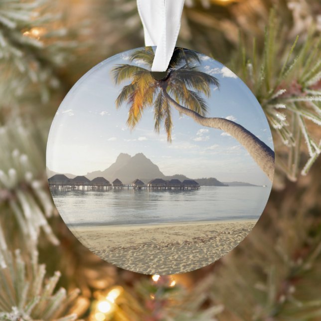 Tropische Strände | Beach Huts, Bora Bora Ornament (Baum)