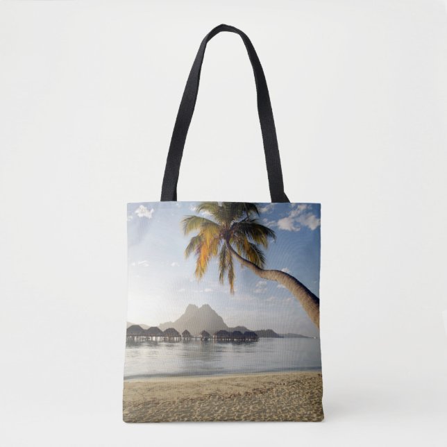 Tropische Strände | Beach Huts, Bora Bora Tasche (Vorderseite)