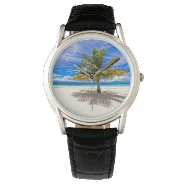 Tropische Strände | Bora Bora, Französisch-Polynes Armbanduhr (Vorderseite)