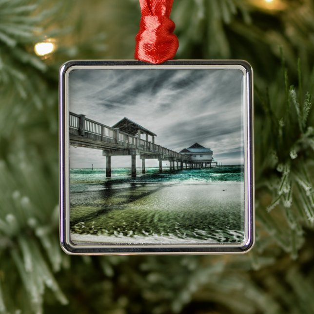 Tropische Strände | Clearwater Florida Ornament Aus Metall (Baum)