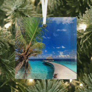 Tropische Strände Dusit Thani Maldives Ornament Aus Glas