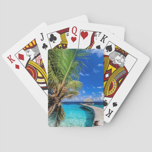 Tropische Strände | Dusit Thani Maldives Spielkarten (Rückseite)