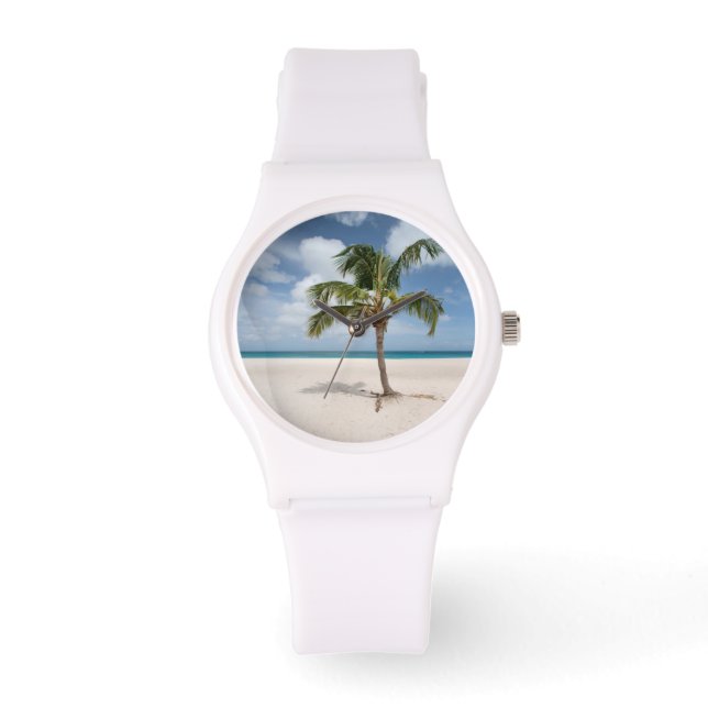Tropische Strände | Eagle Beach, Aruba Armbanduhr (Vorderseite)