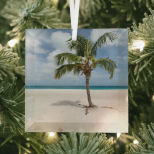 Tropische Strände Eagle Beach, Aruba Ornament Aus Glas