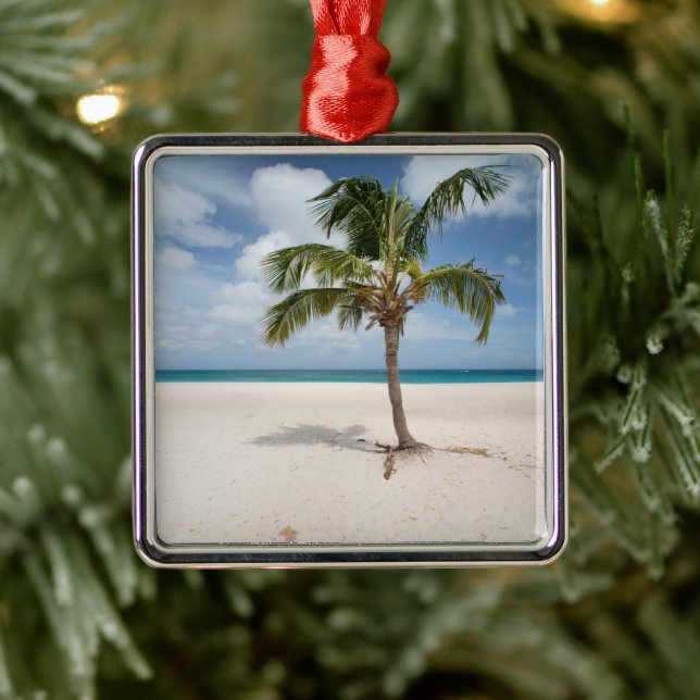 Tropische Strände | Eagle Beach, Aruba Ornament Aus Metall (Baum)