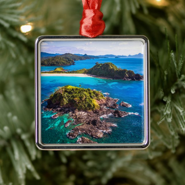 Tropische Strände | El Nido Phillipines Ornament Aus Metall (Baum)