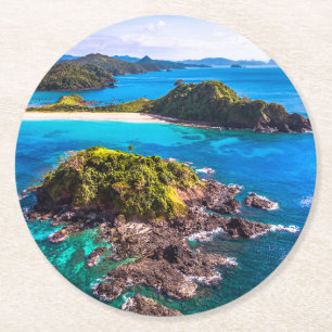 Tropische Strände El Nido Phillipines Runder Pappuntersetzer