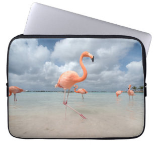 Tropische Strände Flamingos Beach, Aruba Laptopschutzhülle