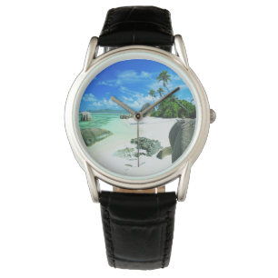 Tropische Strände   Insel La Digue Armbanduhr
