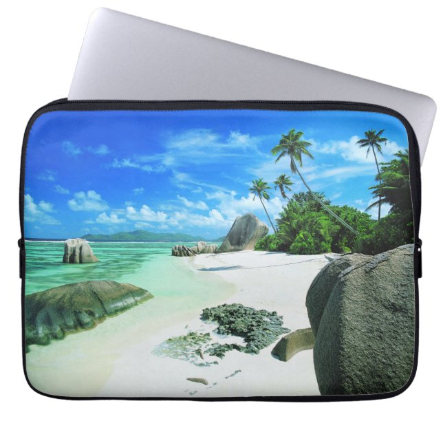 Tropische Strände | Insel La Digue Laptopschutzhülle (Vorderseite)