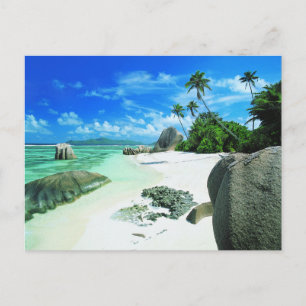 Tropische Strände   Insel La Digue Postkarte