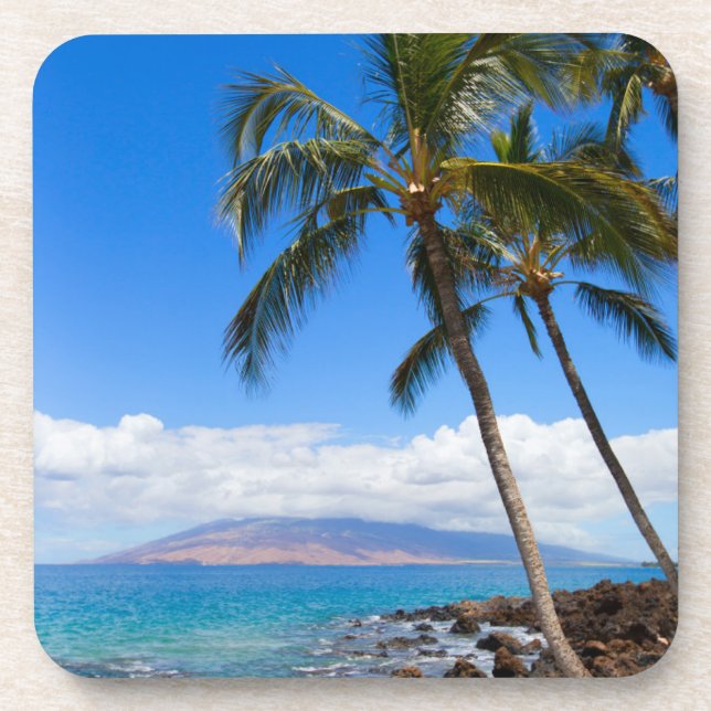 Tropische Strände | Insel Maui Hawaii Getränkeuntersetzer (Vorderseite)