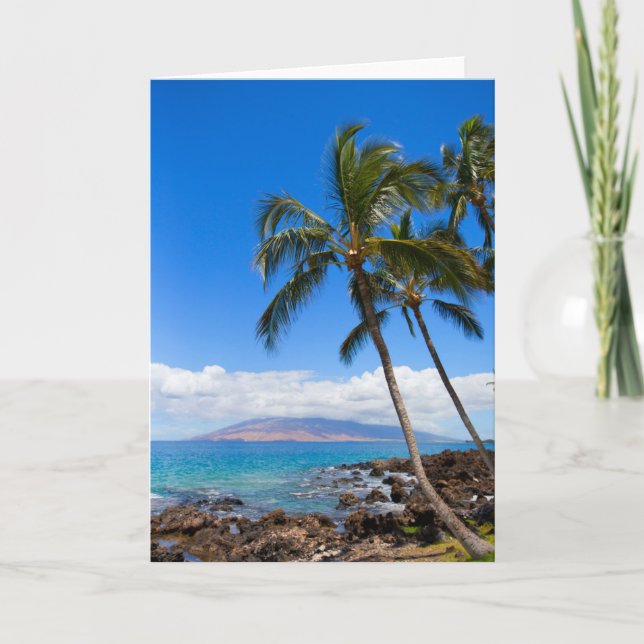 Tropische Strände | Insel Maui Hawaii Karte (Vorderseite)